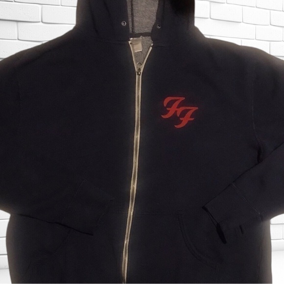 Rare FOO Fighters Hoodie By Independent Trading Company With Thumbhole Sleeves - Picture 4 of 7